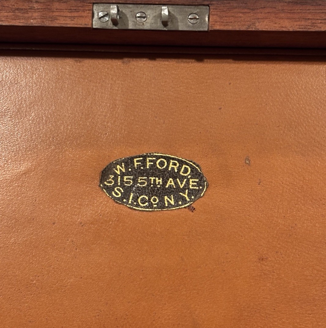 Antique W.F. Ford Surgical Dilator Set Wooden Leather Case c1900