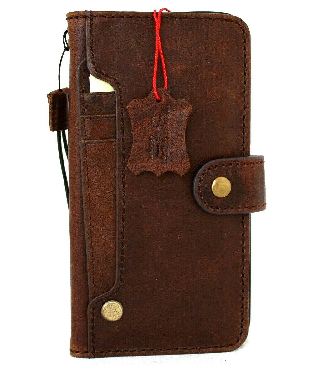 Genuine Leather case for Iphone 15 14 13 12 11 Pro Max Wallet Book Cards Xs XR