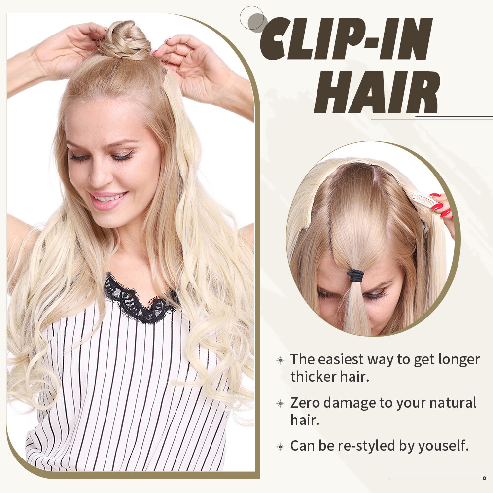 USA Mega Thick Clip In Hair Extensions One Piece Straight Curly Wavy As Human