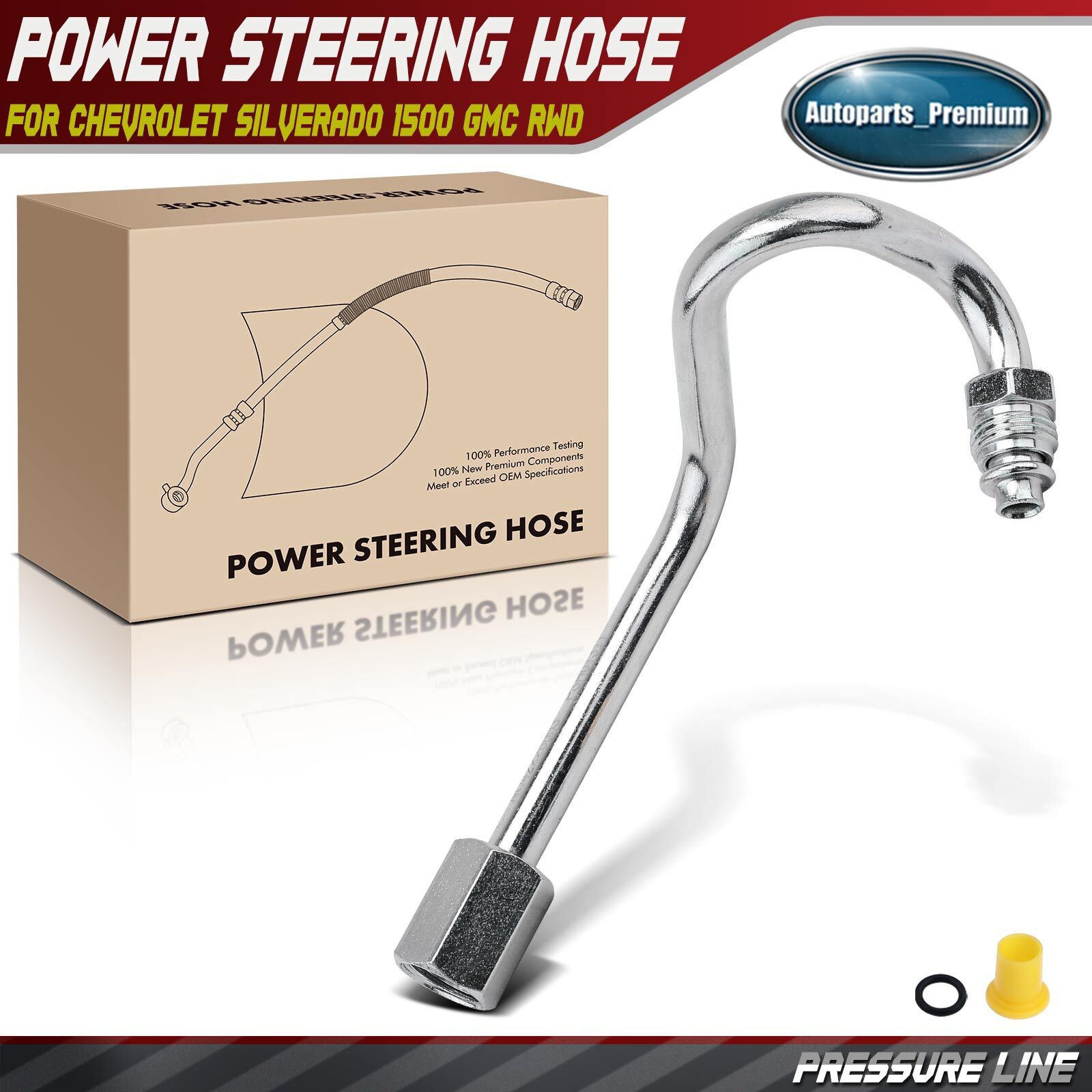 Power Steering Pressure Line Hose Assembly for Chevrolet Silverado 1500 GMC RWD