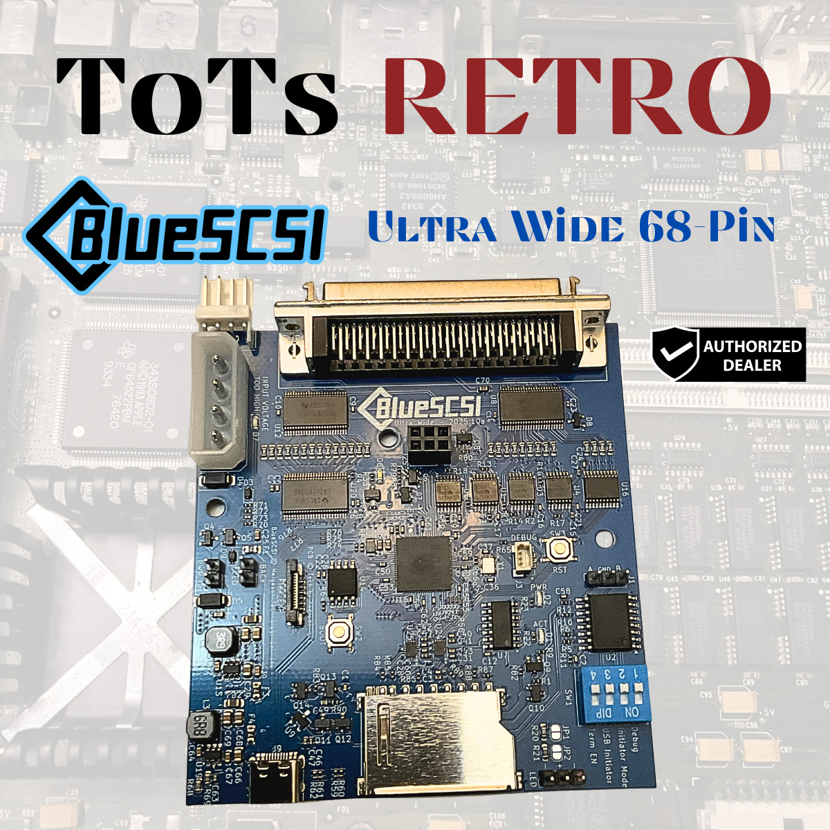 BlueSCSI Ultra Wide 68-pin 3.5" SCSI Drive,For Macintosh, PC