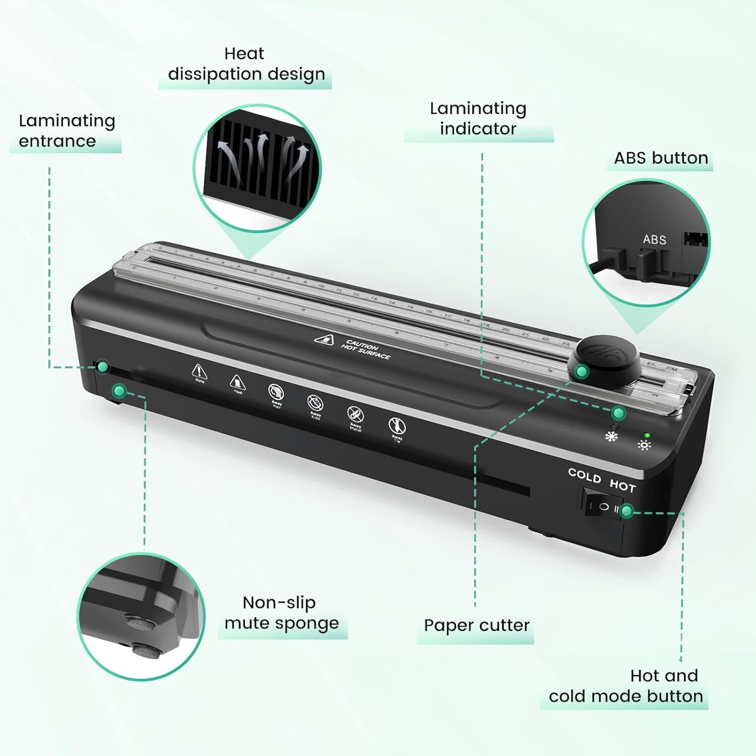 Laminator Machine 9 inch Quick Warm 4-in-1 with Trimmer + 20 Lamination Sheets
