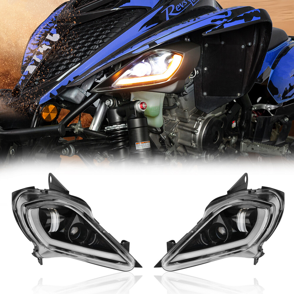 For 2006-2024 YAMAHA YFZ 450 RAPTOR 350 700 700R LED Headlights Set Head Lamps