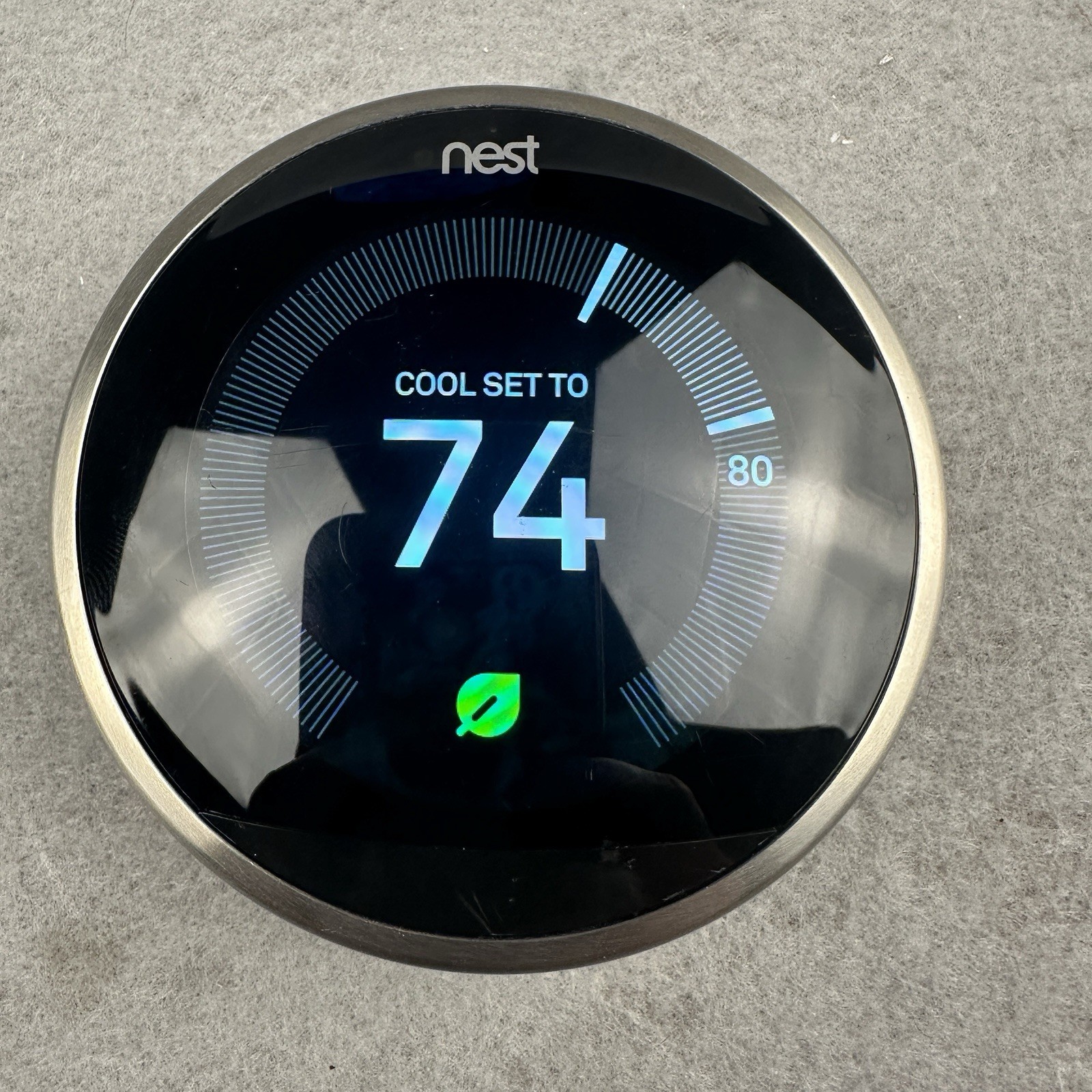 Google Nest 3rd Gen Learning Thermostat Smart Stainless Steel A0013 Reset