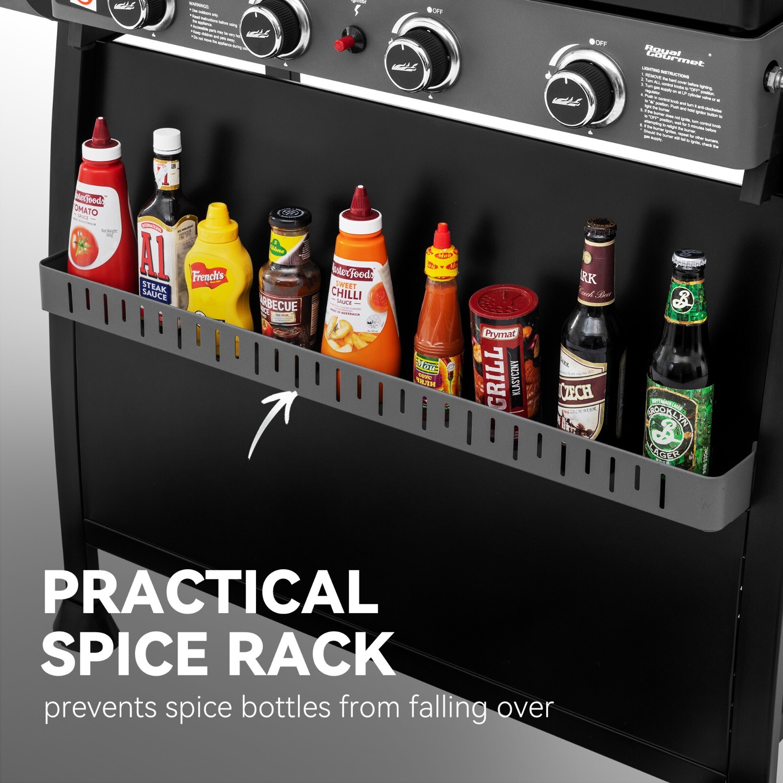 Royal Gourmet 4-Burner Tabletop Gas Griddle with Hood/Removable Standing Cart