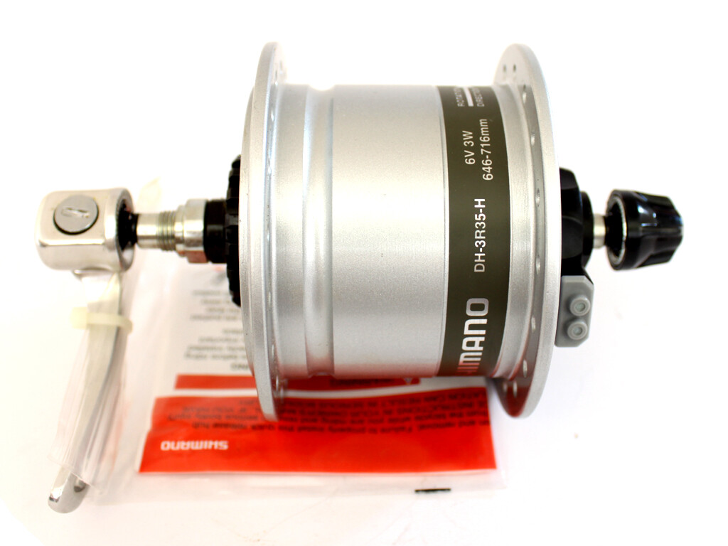 Shimano DH-3R35-H Dynamo Front Hub 6V x 3W x 36H Silver W/ QR