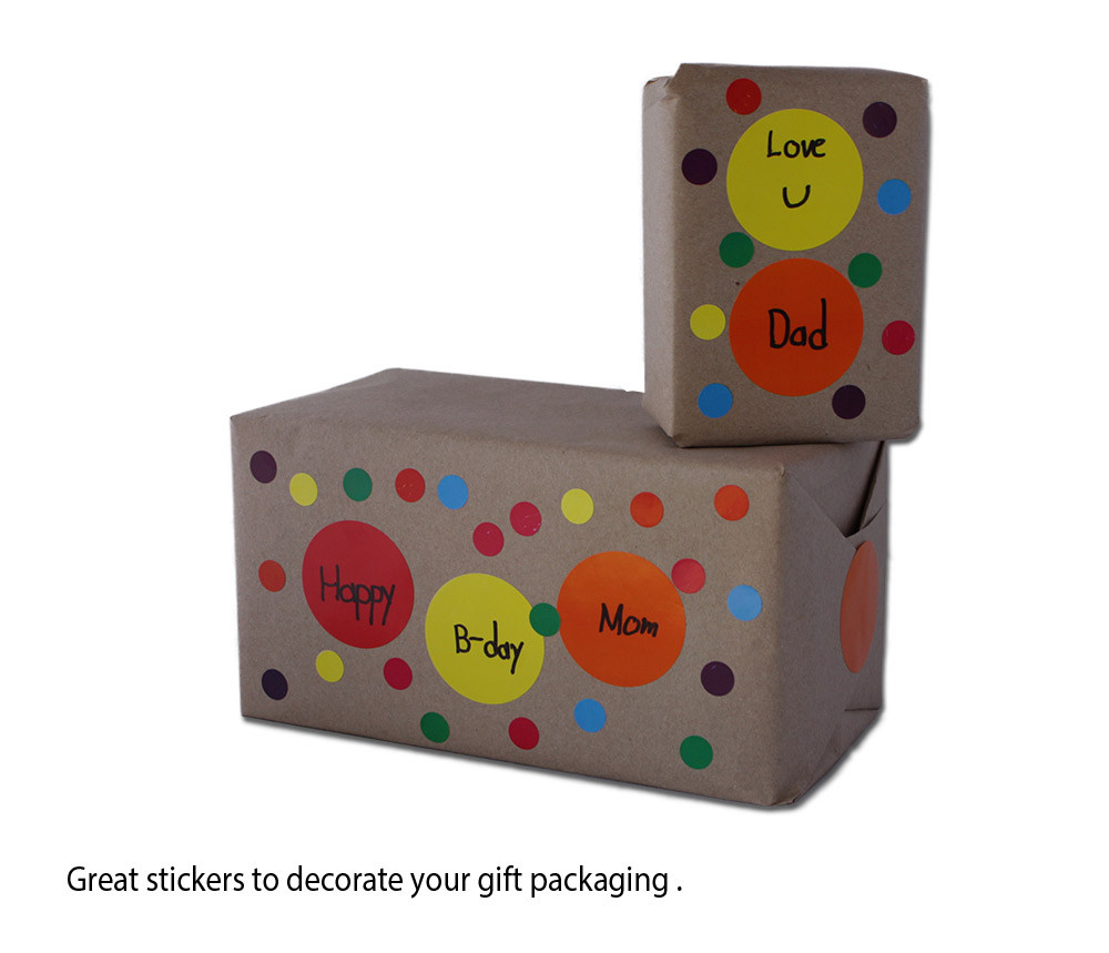 Round Stickers 1/4 Circle Dot Labels 8 mm Small Round Multiple Color Code Sheets