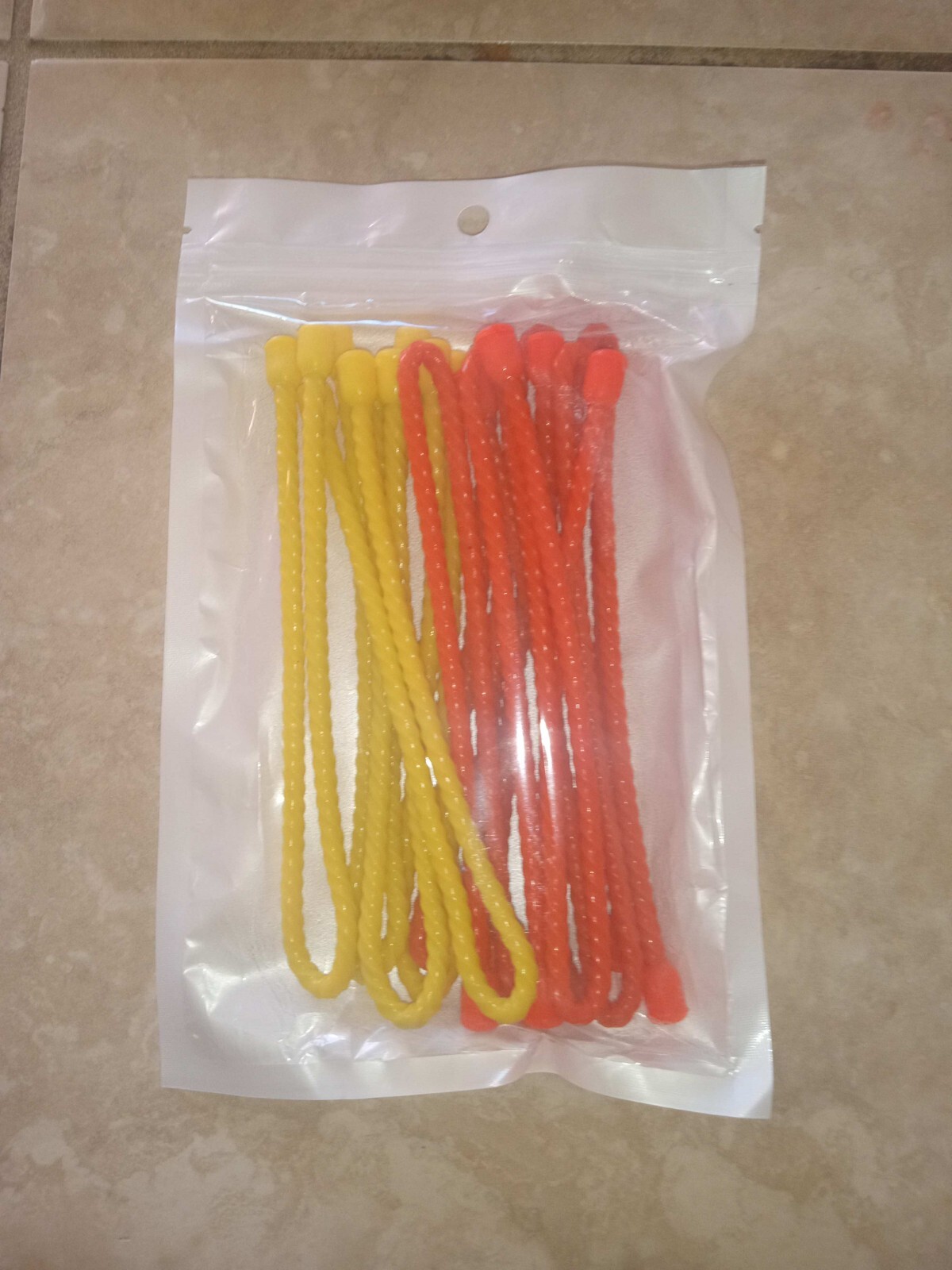 10 Silicone Gear Ties Reusable 5.5mm (5) 12in Yellow, (5) 18in Orange 23cb121812