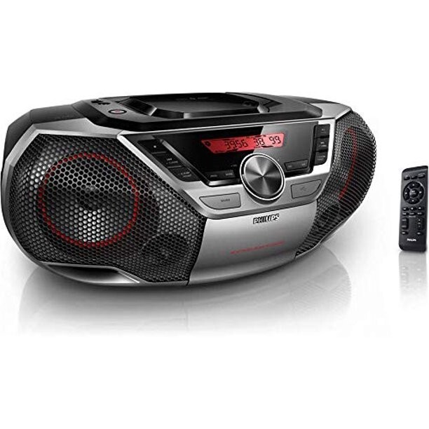 Philips Bluetooth CD Player USB FM Radio Boombox Portable Stereo System W/Remote