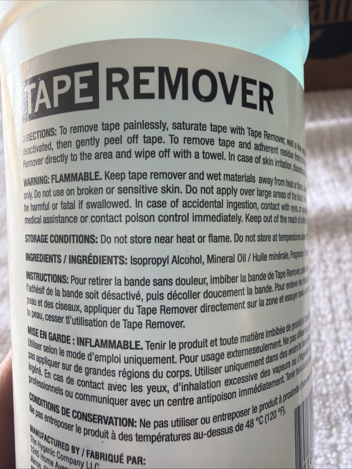 8 Pack CRAMER Adhesive Remover Solvent/Liquid 473 mL, Liquid, 16Oz. Bottle