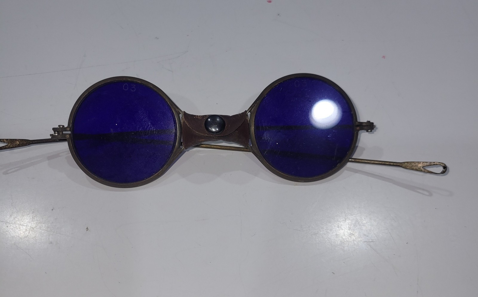 American Optical Melters Goggles NOS 1031E Cobalt Lenses