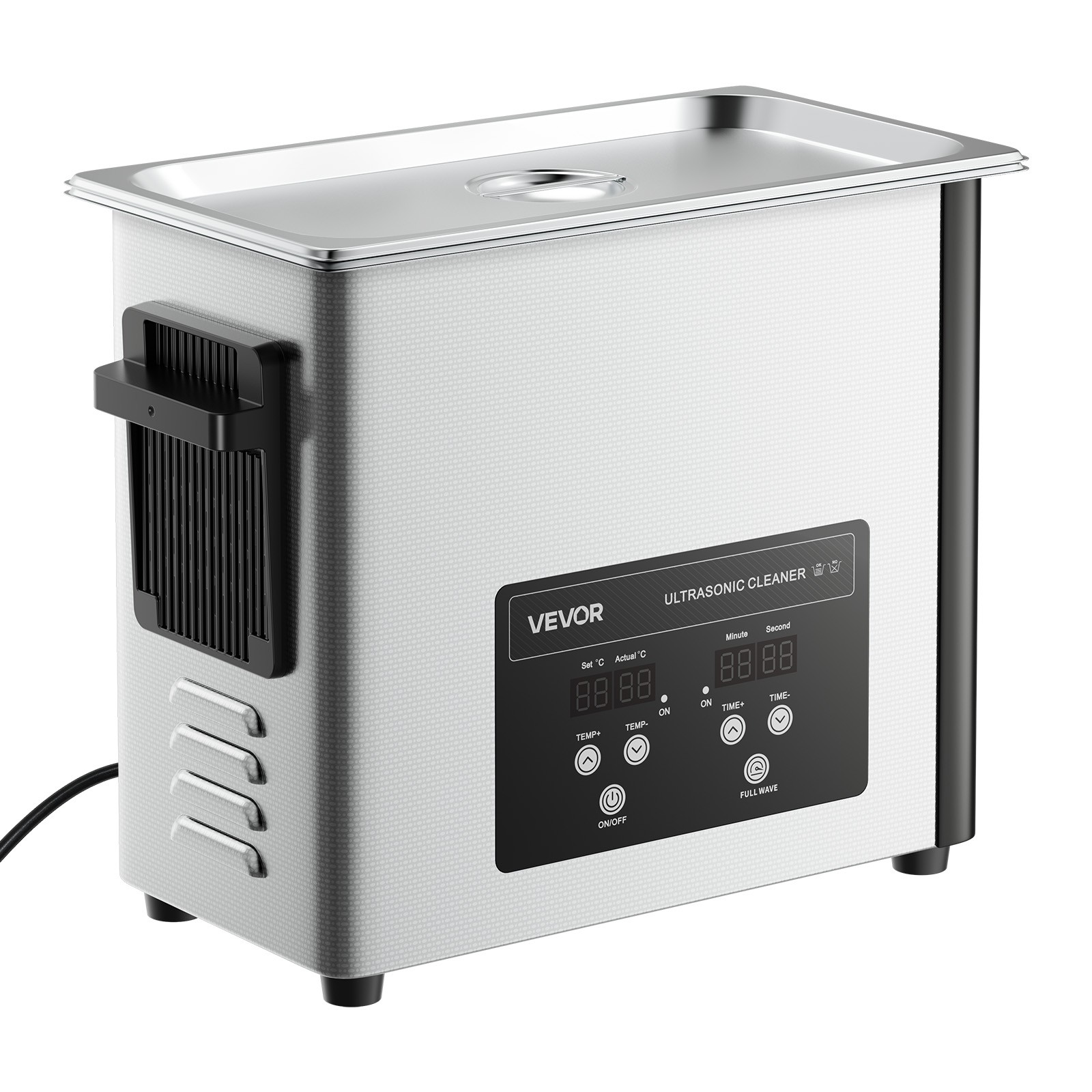 VEVOR 6L Ultrasonic Cleaner Machine with Cleaning Basket & Digital Display 120W