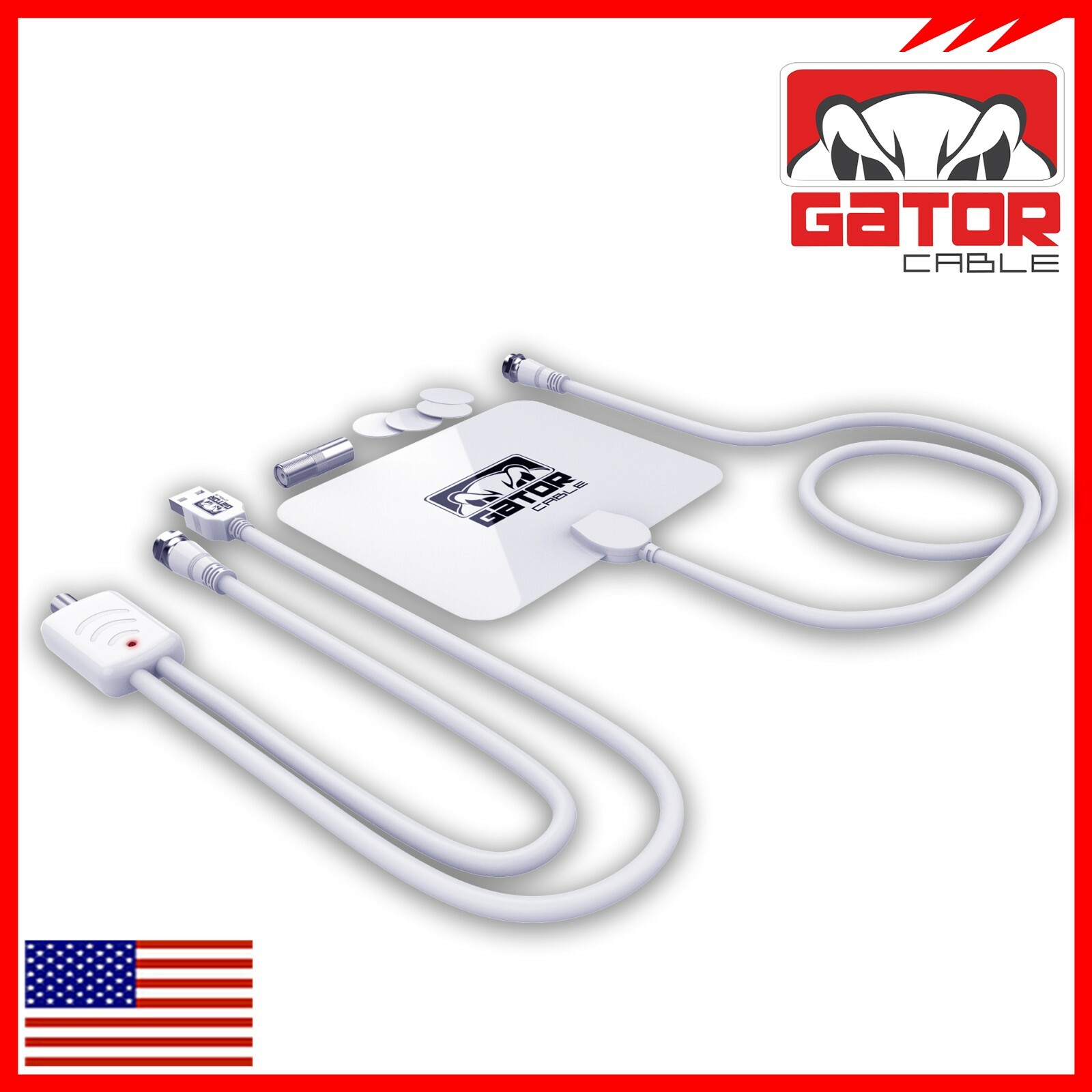 Digital TV Antenna HDTV 4K 1080p Indoor Amplifier 3600 Miles Long Signal Range