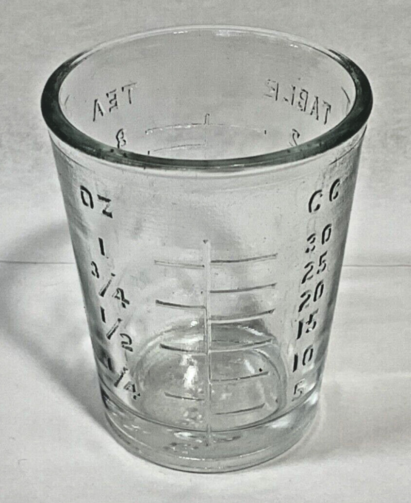 VTG Shot Glass /Medicine measurement cup Made in USA New Old Stock (Sold by ea.)