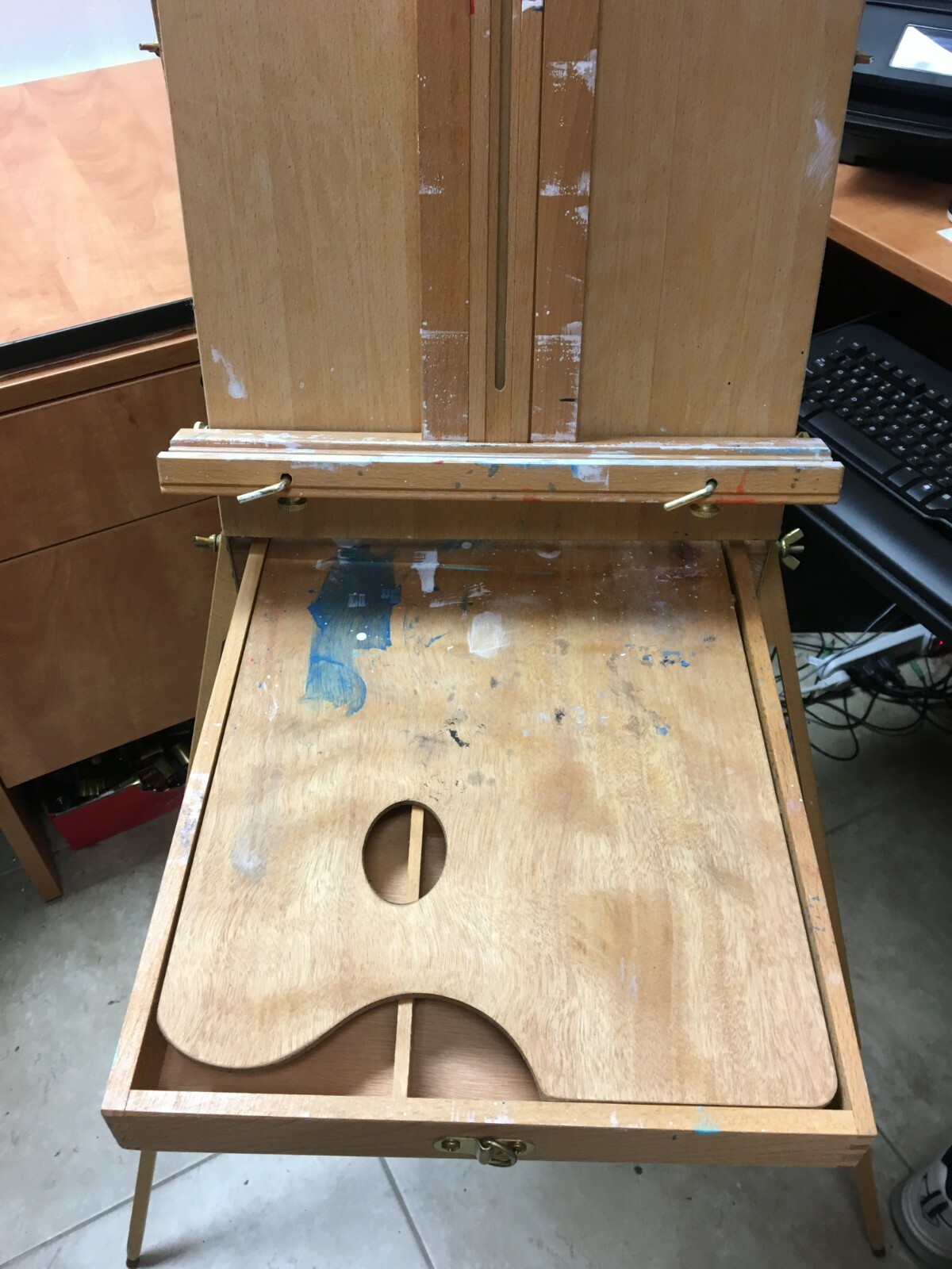 Traveling Art Easel Wood Sketch Box Fully Adjustable