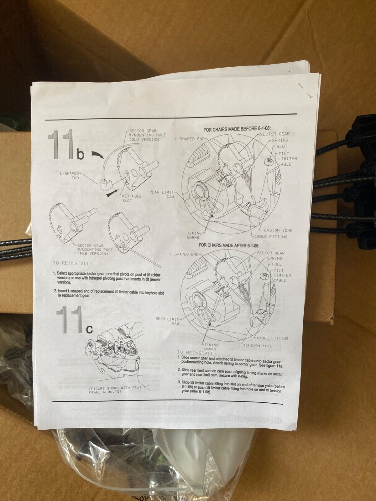 Herman Miller Aeron Chair Tilt Control Kit - New OEM (Genuine HM Parts)