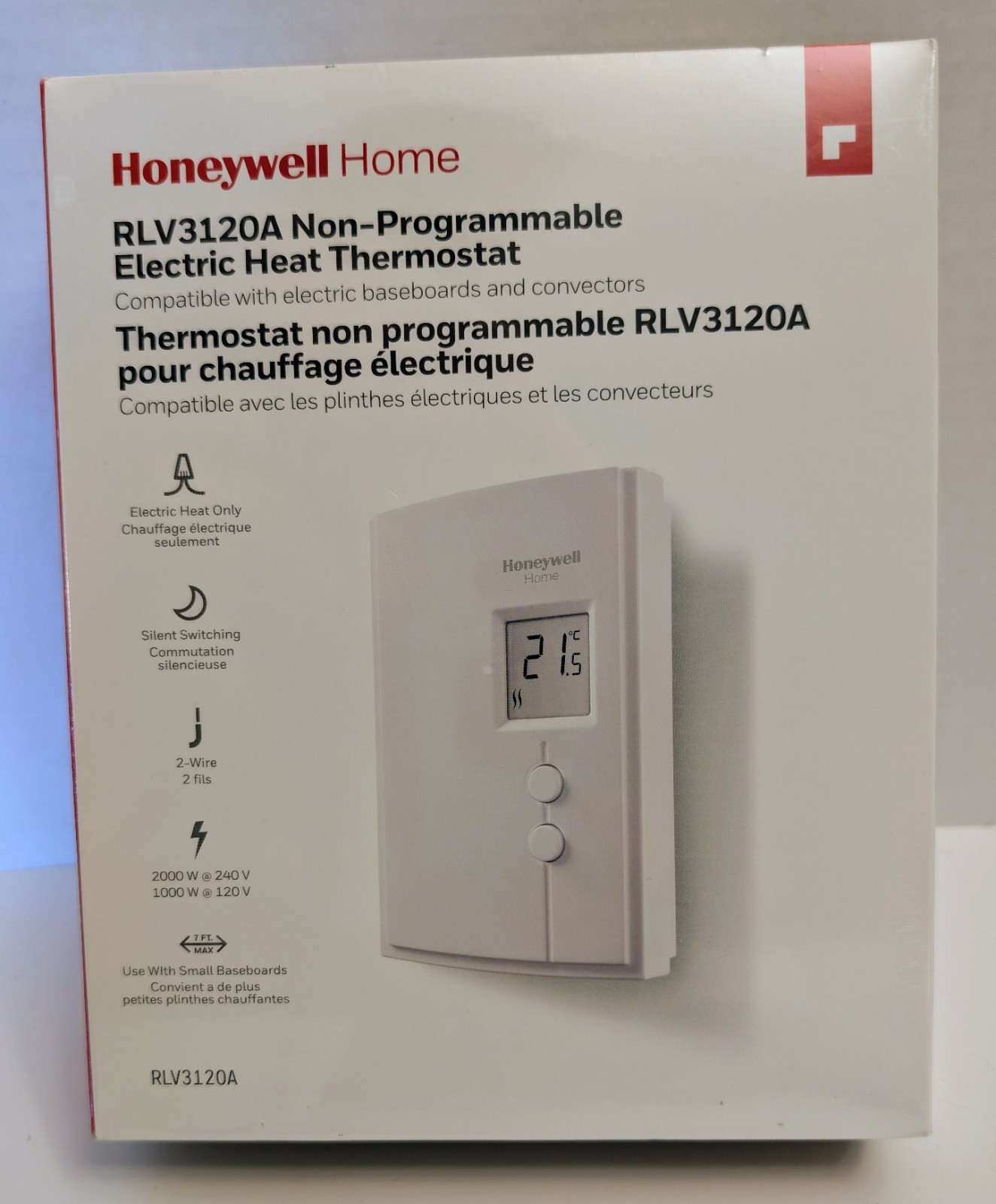 Honeywell Thermostat RLV3120A Non Programmable Electric Heat New Factory Sealed
