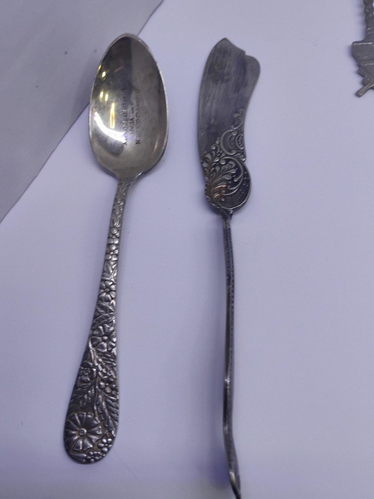 Vtg Figural Ornate Spoons Disney Italy Floral Pewter Silver Plate & More 25