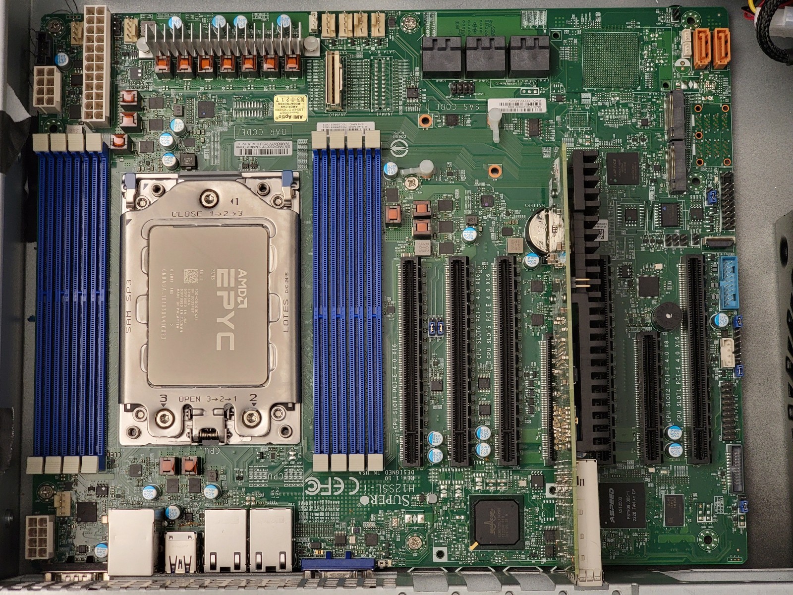 Combo: Supermicro H12SSL-i ATX + AMD EPYC 7V13 ES 64-core + XXV710 2x25G SFP28