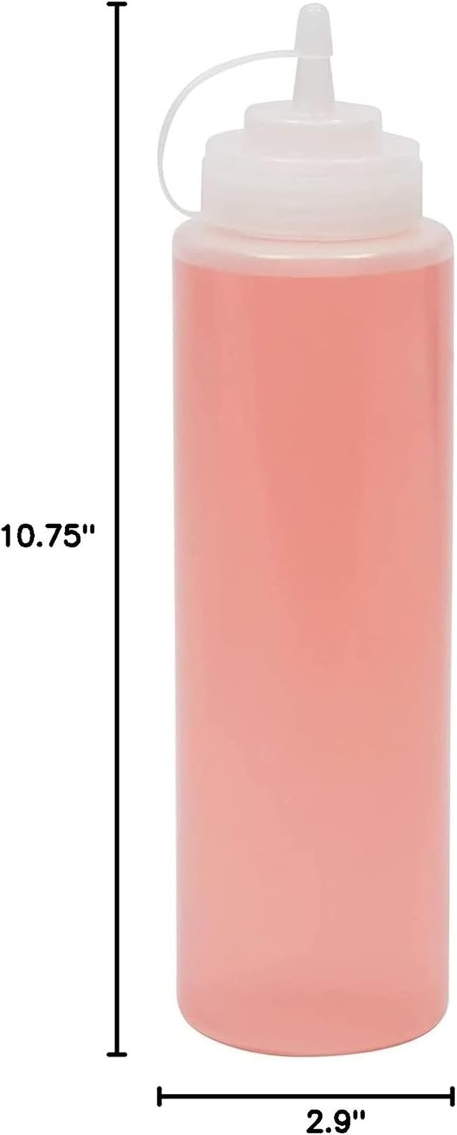 Juvale Plastic Condiment Squeeze Bottles (Clear, 32 Oz, 6 Pack)