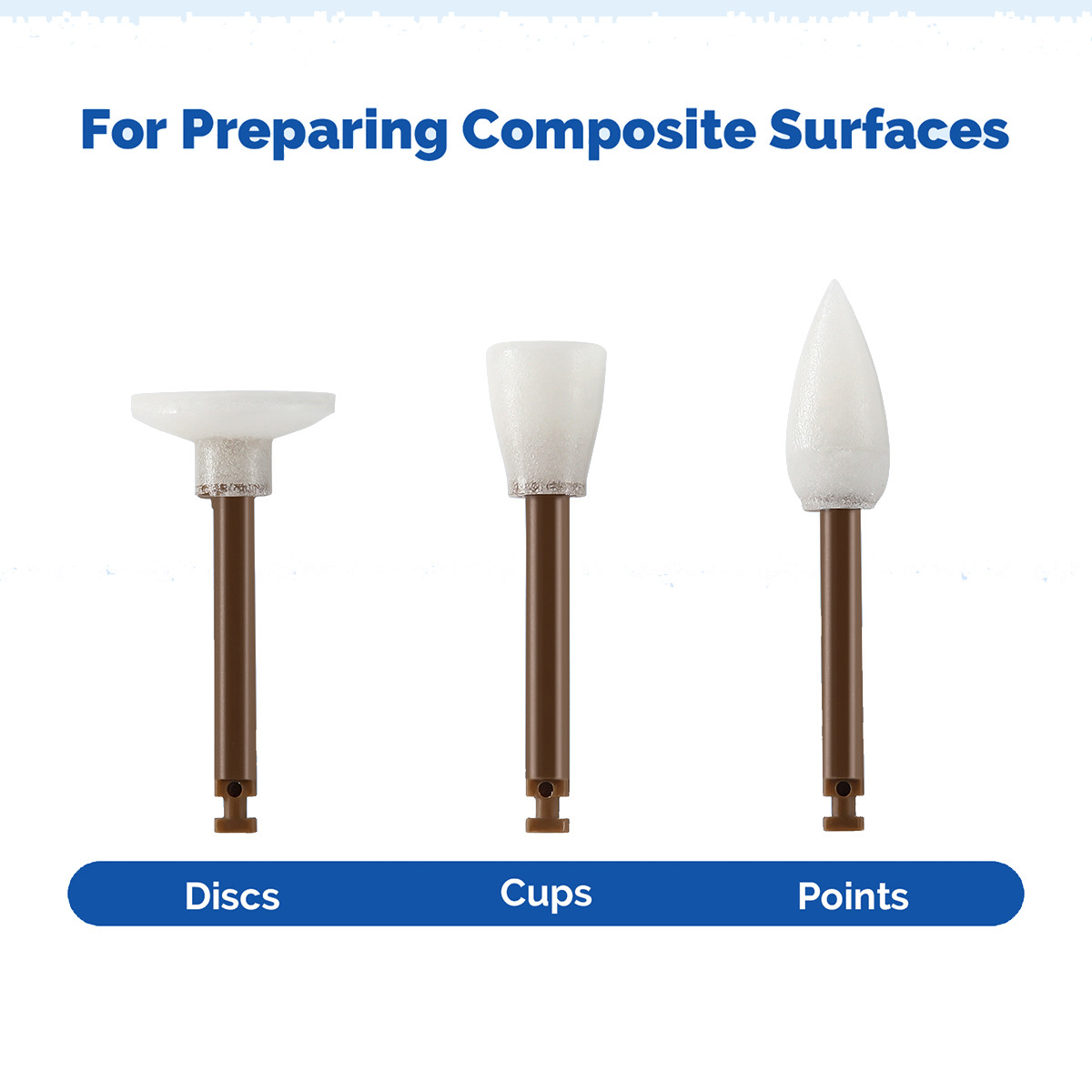 AZDENT 40Pcs Dental Composite Polishing Finishing Finisher Cups/Points/Disc