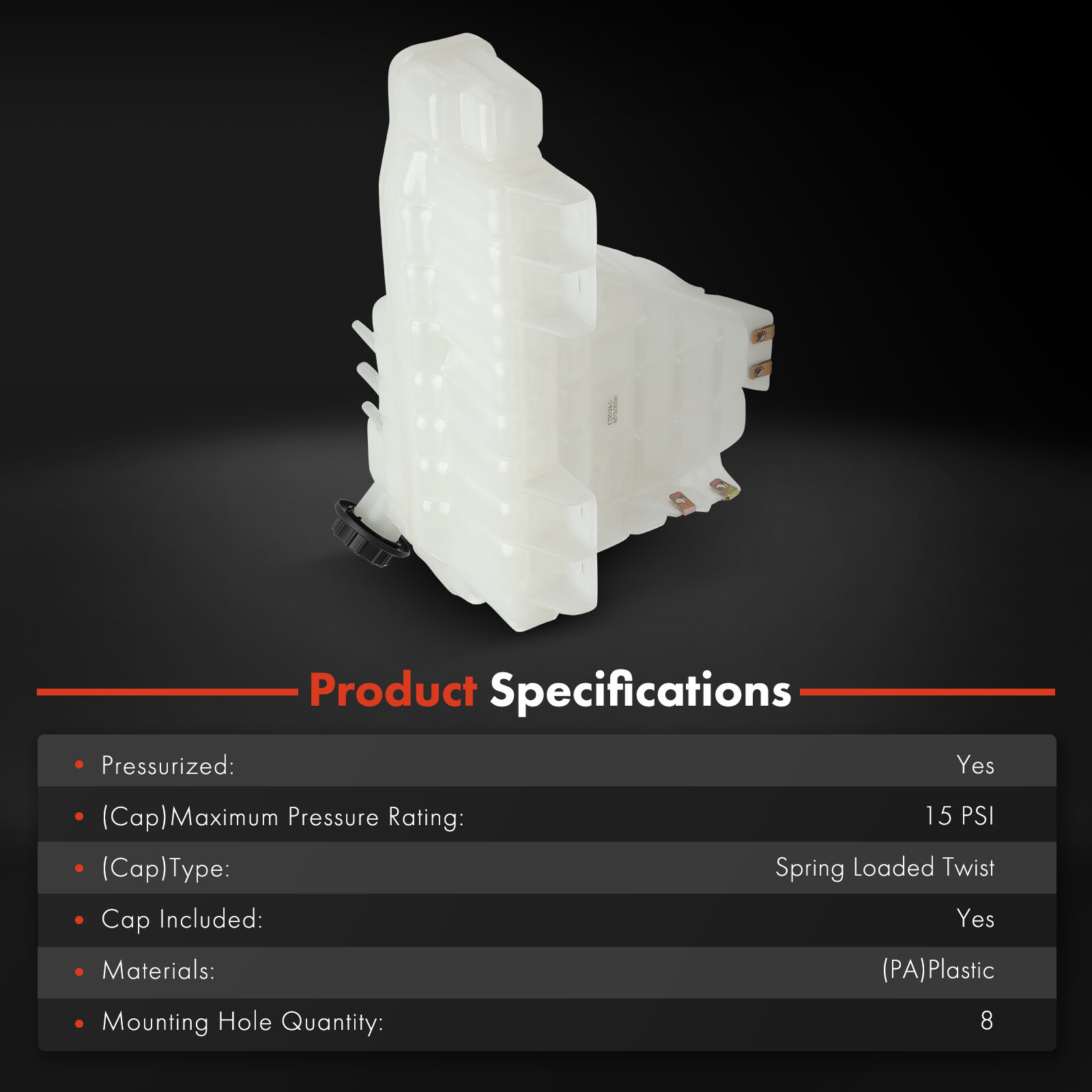 Coolant Reservoir with Cap for International Harvester LT625 Base 2017 2018-2019