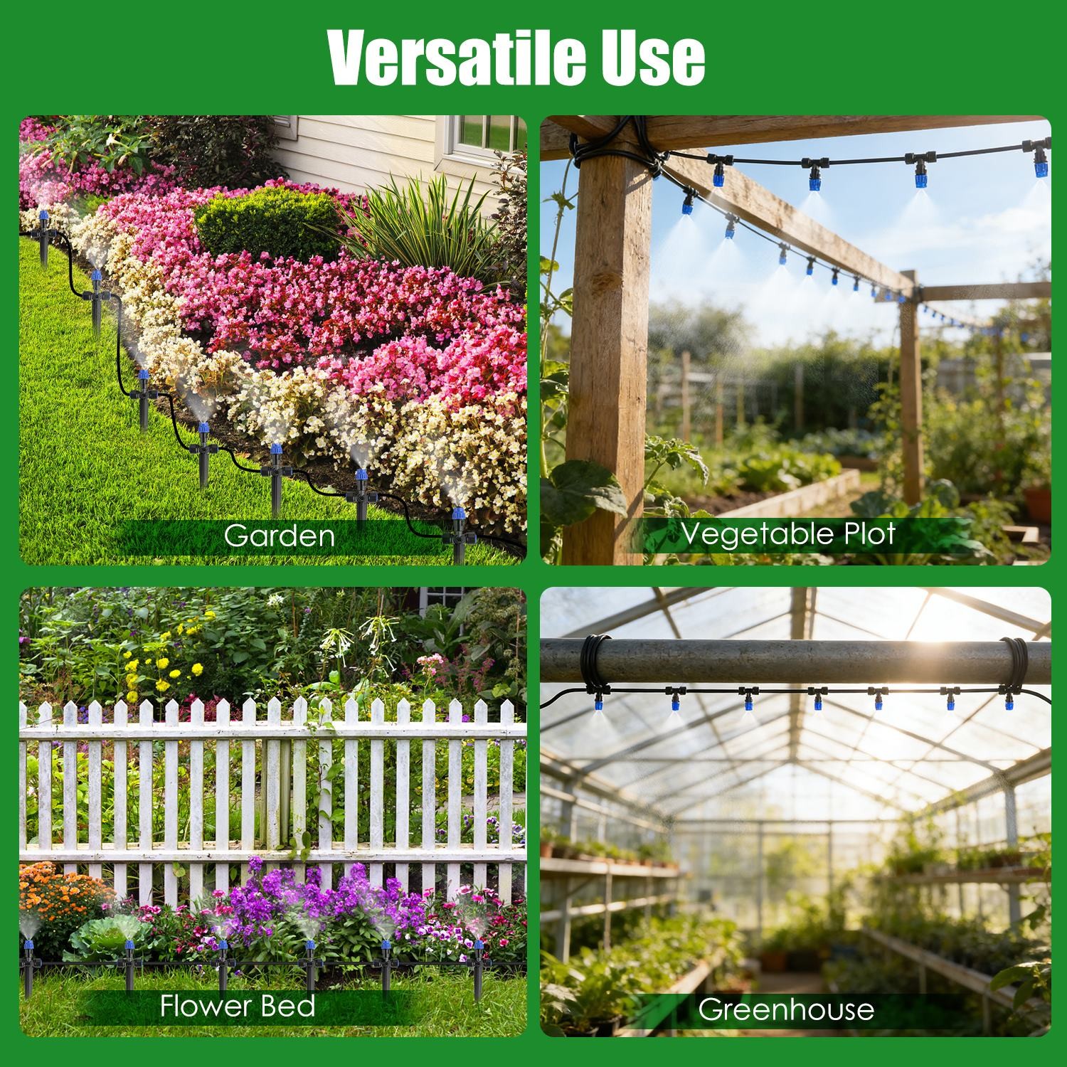 75FT Automatic Watering System Mist Drip Irrigation System Garden Lawn Watering