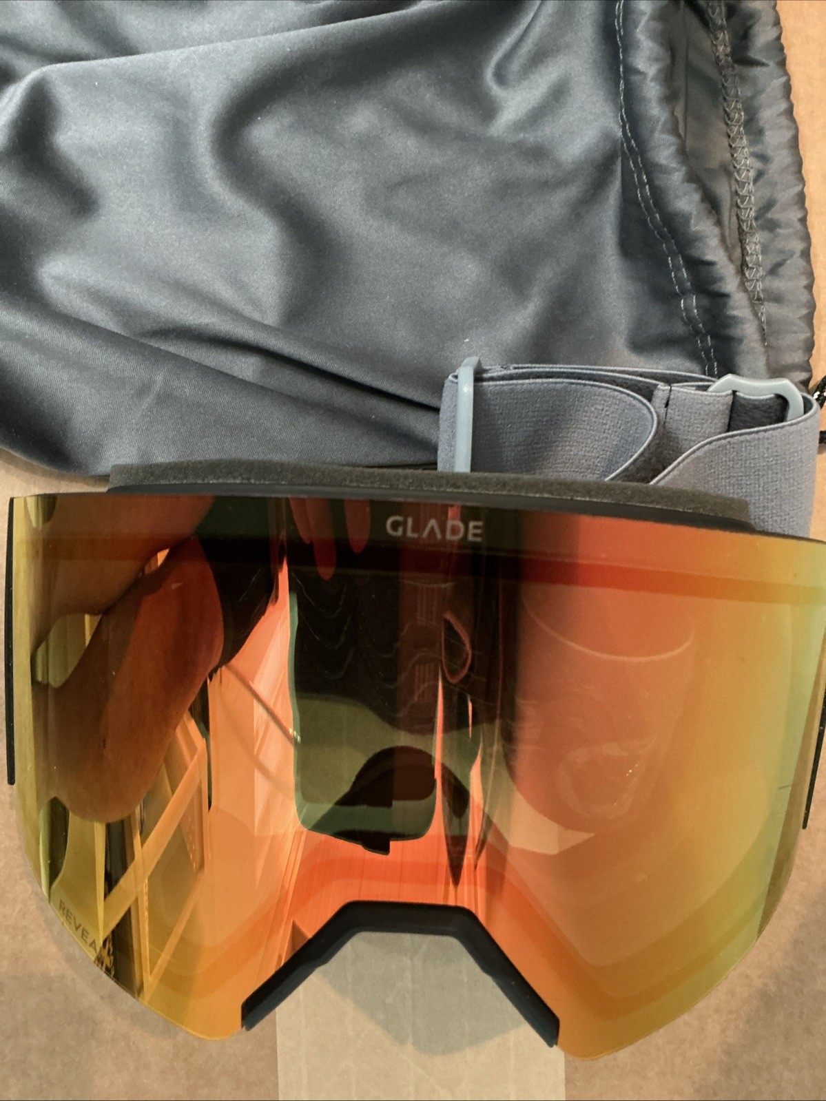 Glade Adapt 2 Low Bridge Ski Snowboard Goggles Orange Mirror Shield Photochromic