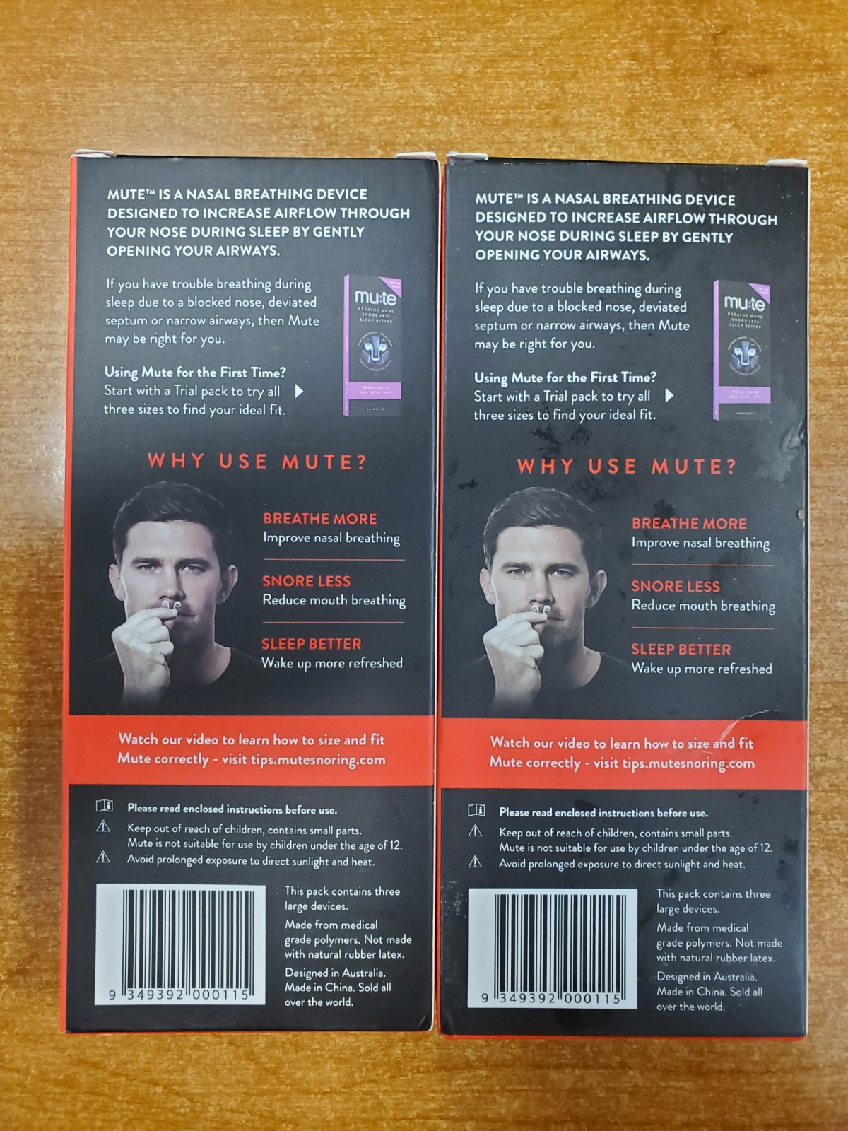 2 Boxes: Rhinomed Mute Snoring Nasal Dilator Size Large Exp. 8/27 (0115) D4