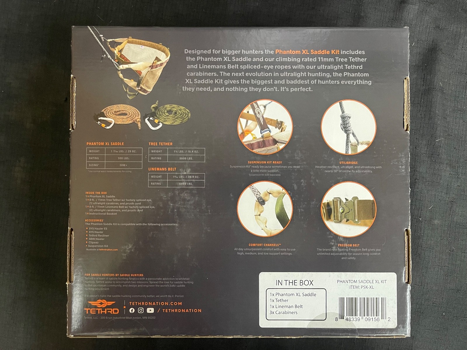 TETHRD Phantom Tree Saddle Kit Regular Ropes Included NEW