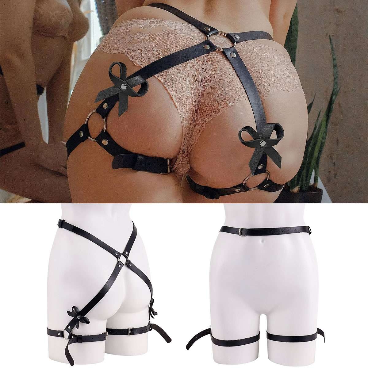 Sexy Women Leather Garter Body Harness Belt Strap Waist Leg Thigh Suspenders NEW