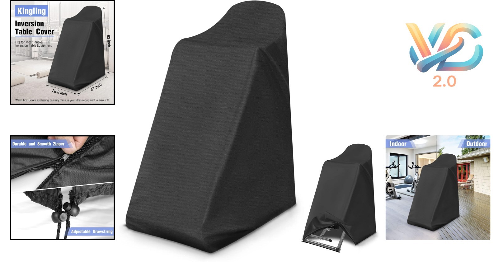 Waterproof Inversion Table Cover 47x28x63 Inch Fit for Most Fitness Equipment...