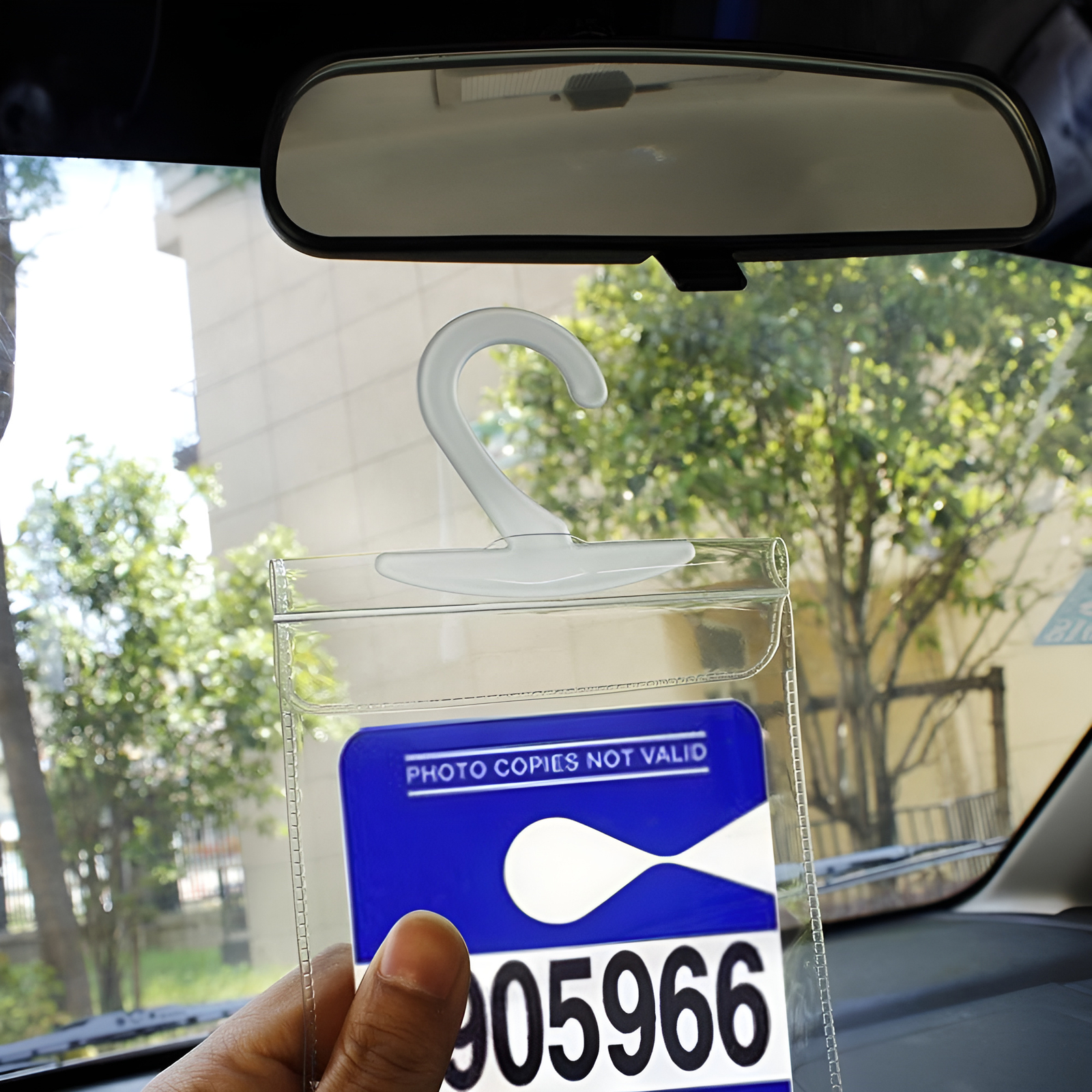 2x Handicap Placard Holder - Ultra Transparent Disabled Parking Permit Protector