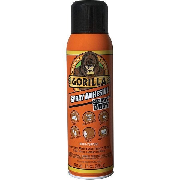 Gorilla Glue 6301502 Spray Adhesive, 14 Fl Oz, Aersol Can, Clear