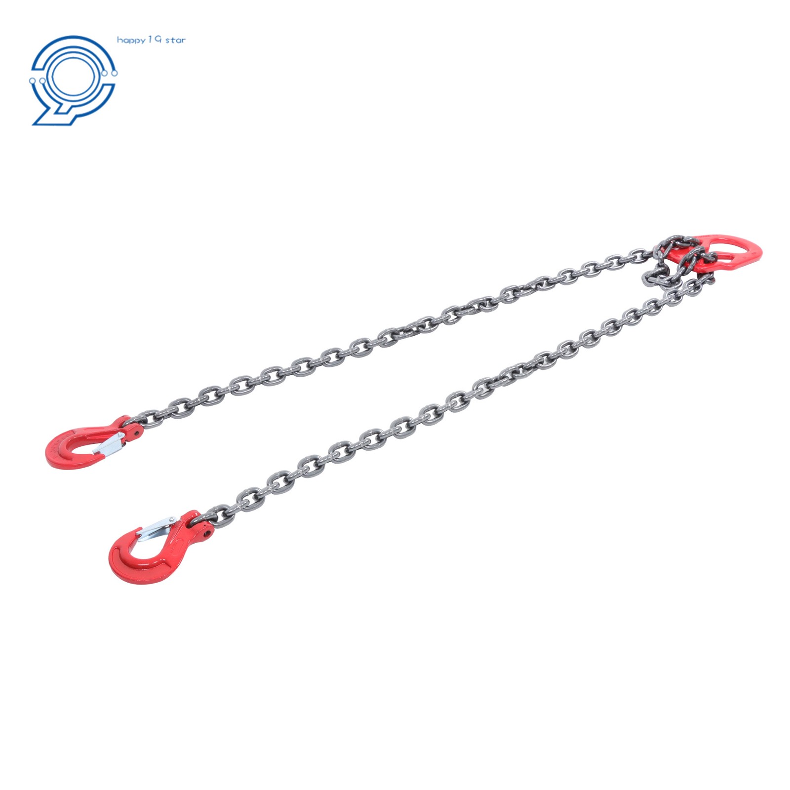 Chain Sling 3/8" x 10' G80 2 Legs Lifting Chain w/ Adjustable Hooks 7100 Lbs