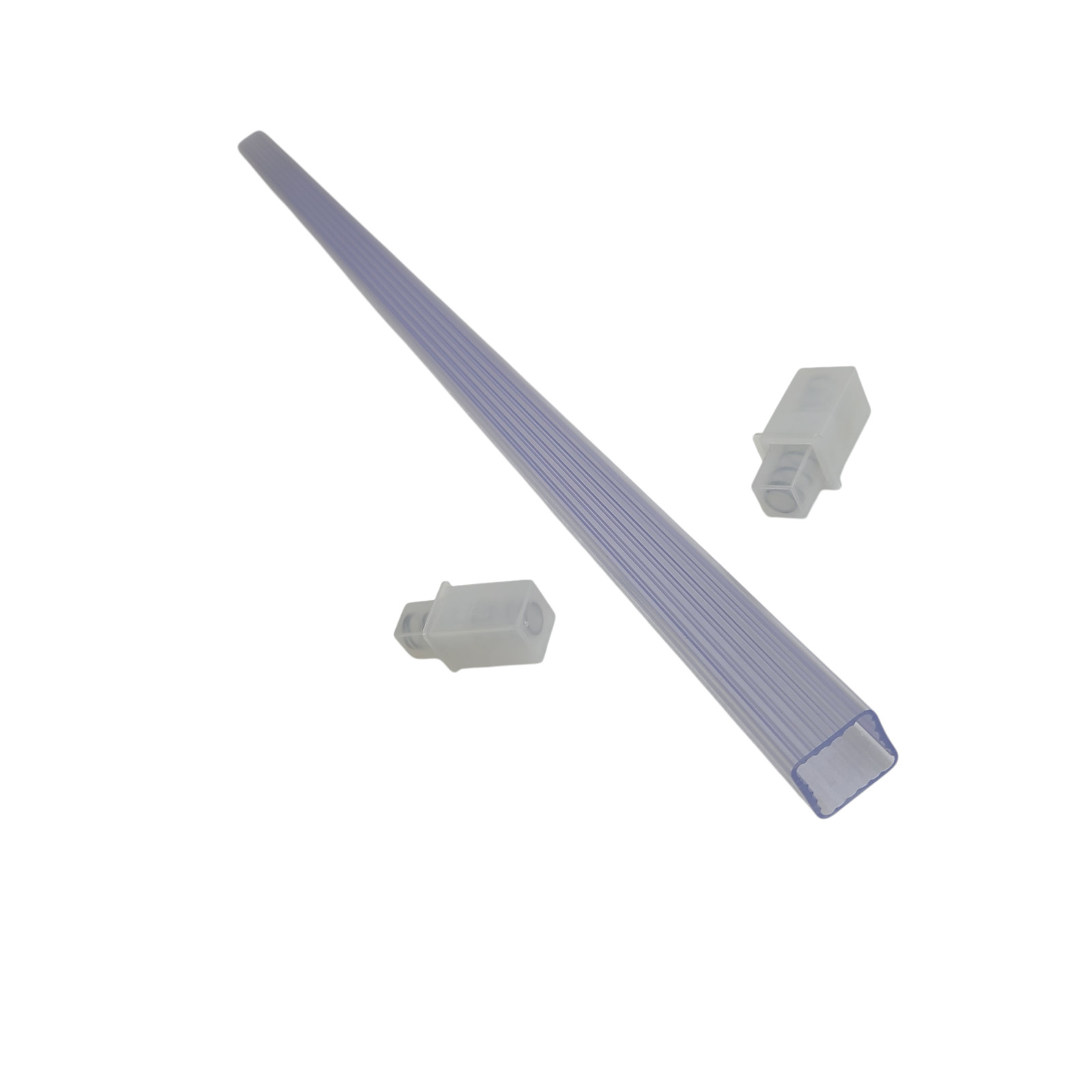 Clear Acrylic Towel Bar Rod Spring Rack 24 inch Mid Century Modern Vintage Retro