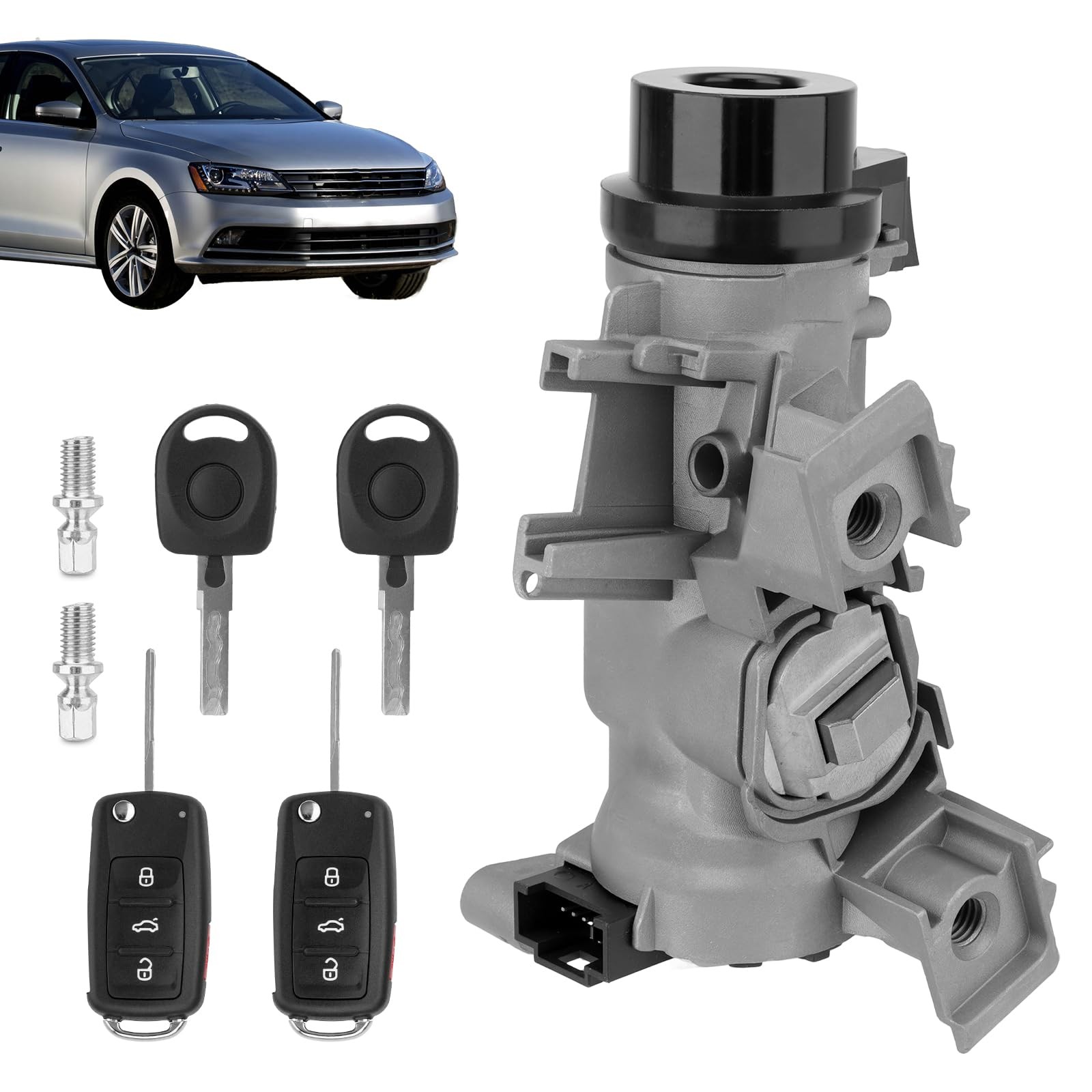 Ignition Switch Lock Cylinder Assembly For VW JETTA 2006-2018 W/ Remote Key