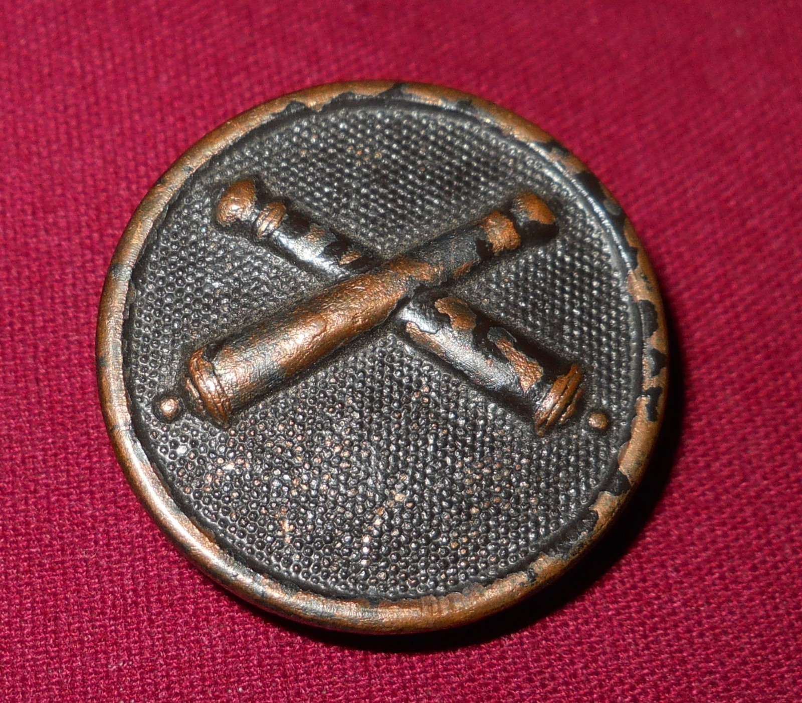 WW1 US Army Artillery Enlisted Collar Disk World War 1 Original Screwback