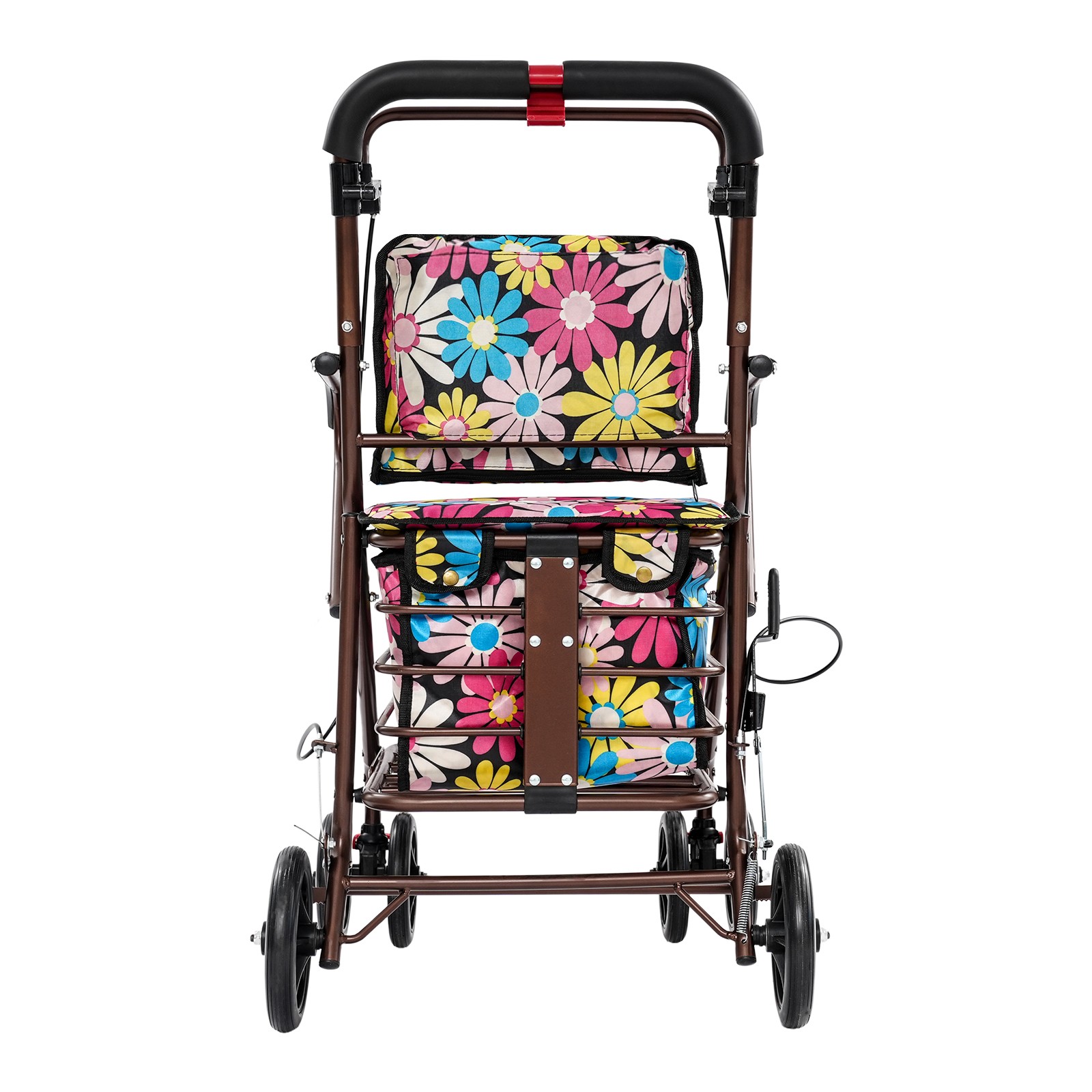 Foldable Shopping Cart, Shopping Cart with Seat for Elder Kids Max 100kg