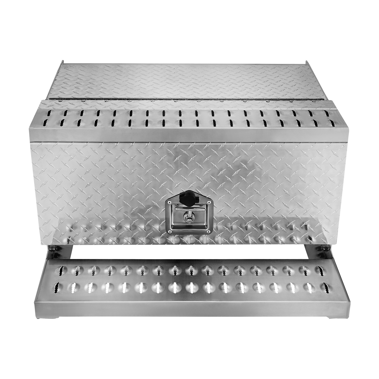 Uimoso Semi-Truck Aluminum Step Tool Box 30" x 29.5" x 15.8" for Heavy-Duty Use