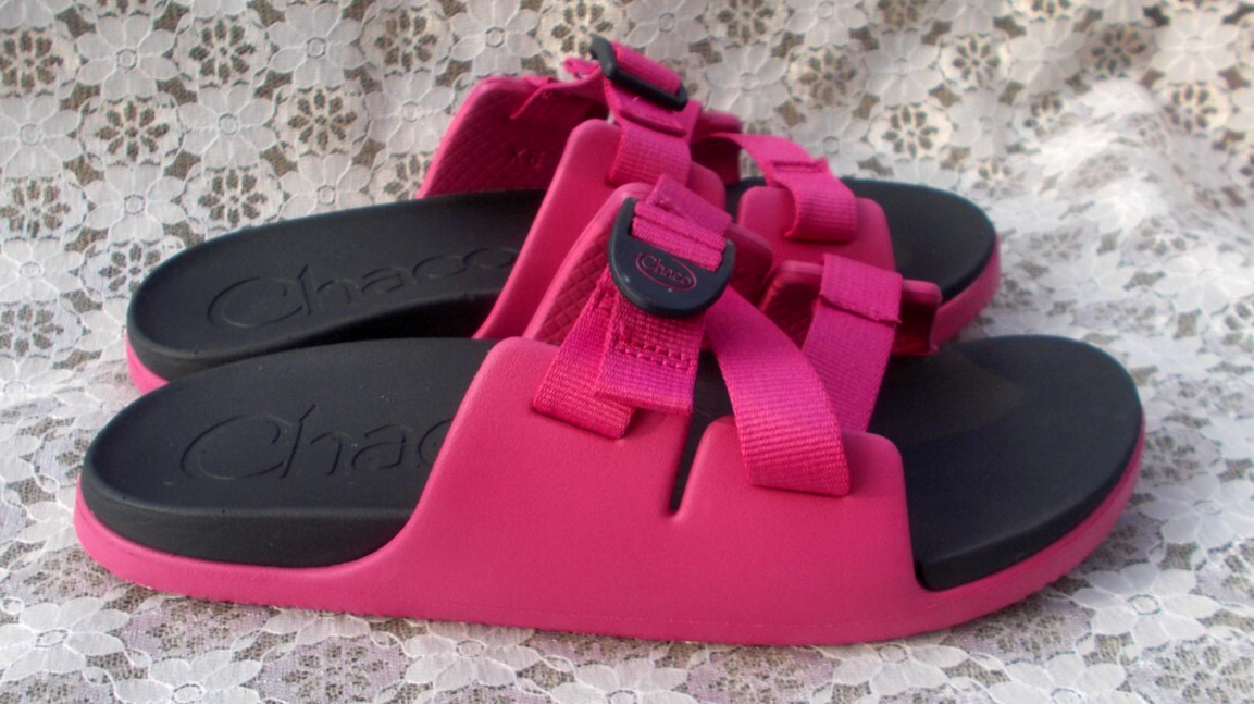 CHACO SANDALS, Magenta Pink CHILLO Slides, EURO 37 (women's 7.5 - 8)