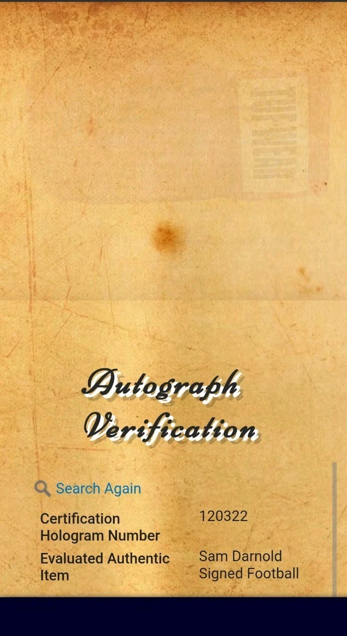 Sam Darnold Autographed Wilson NFL Football - With CoA