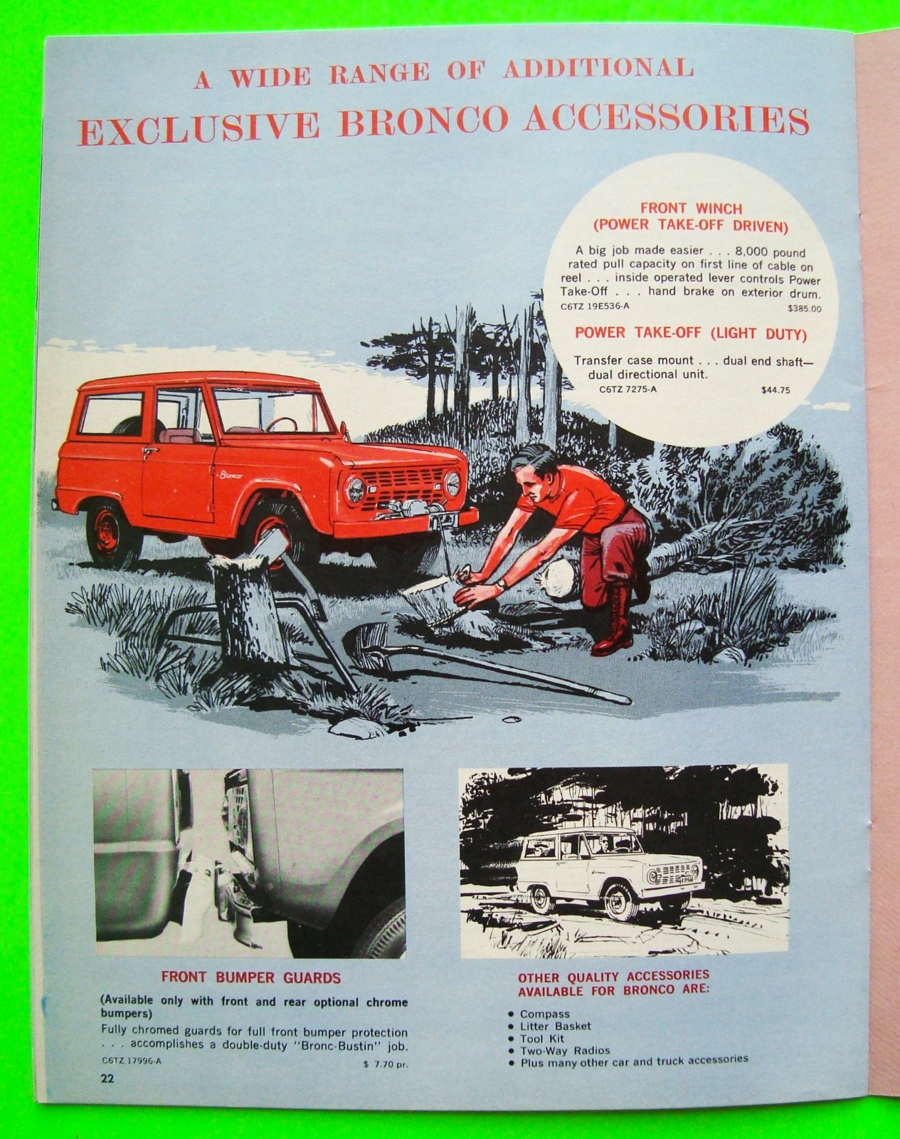 1966 FORD PERFORMANCE ACCESSORIES 32-pg CATALOG Brochure MUSTANG Bronco FAIRLANE