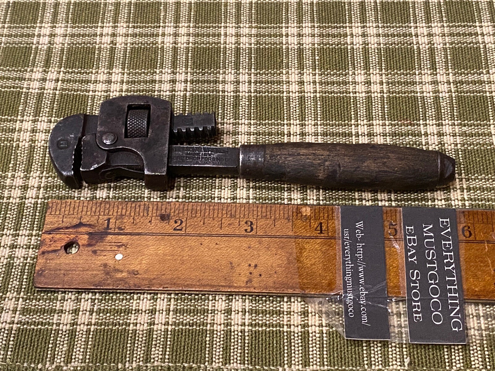 Stillson Wrench By Moore Drop Forging No. 6 6” Springfield Mass USA Antique