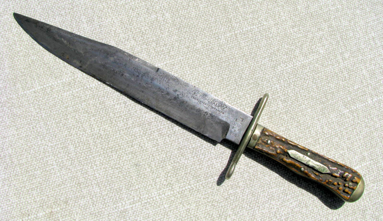 IXL 9 INCH STAG CIVIL WAR SIEGE OF VICKSBURG MISS. JULY 4,1863 BOWIE KNIFE
