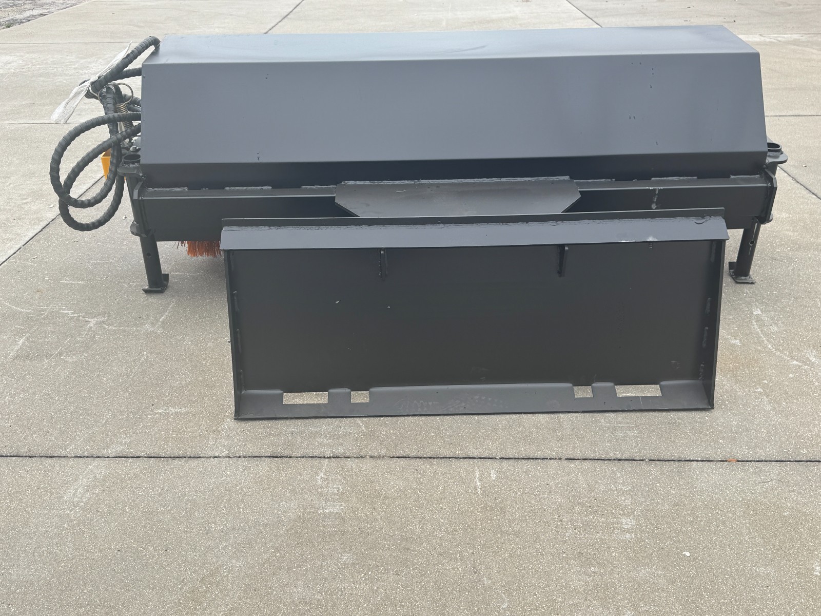 Skid Steer Angle Broom Heavy Duty Manual Sweeper Attachment 72" Poly Wire Brush