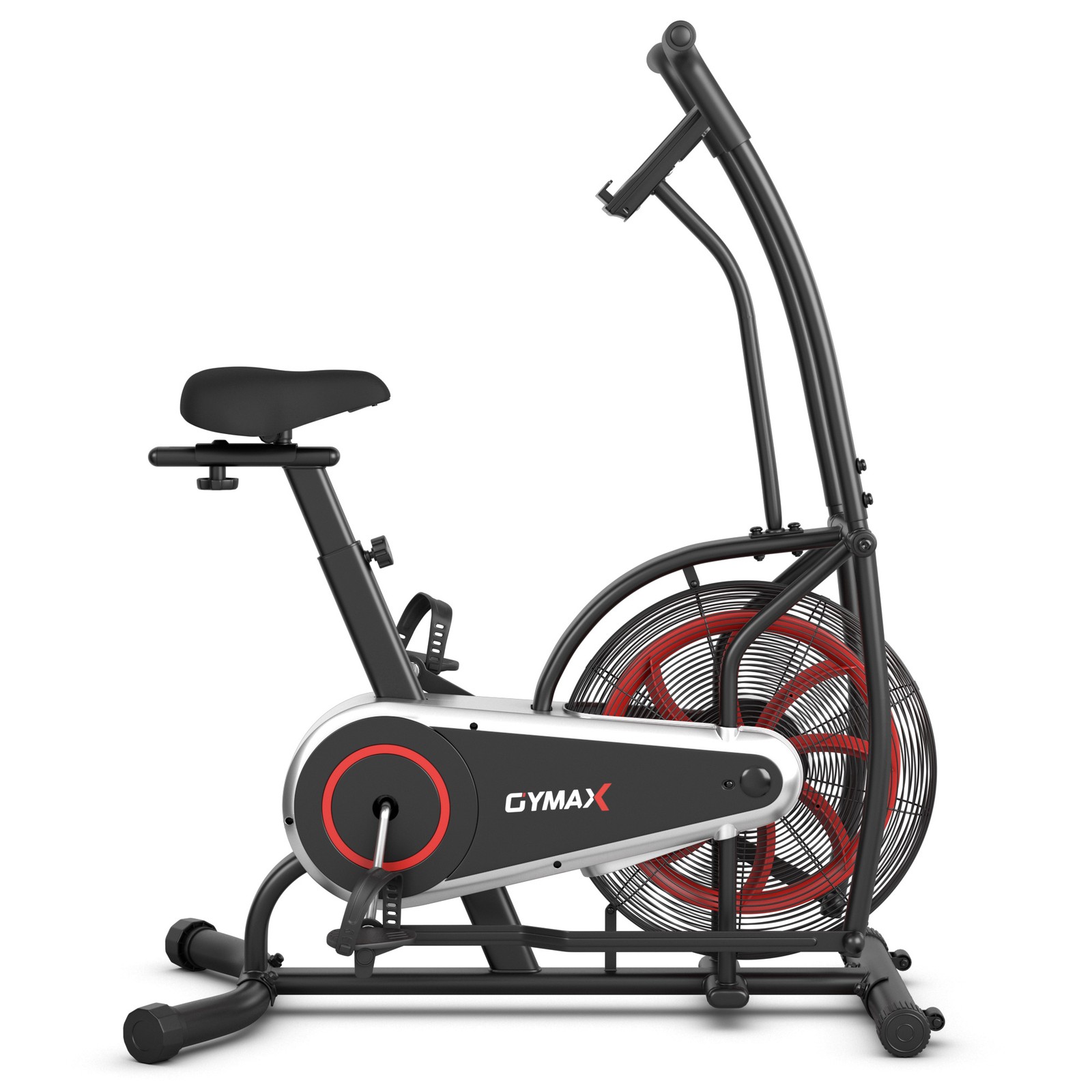 Unlimited Resistance Airdyne Bike Fan Exercise Bike with Clear LCD Display