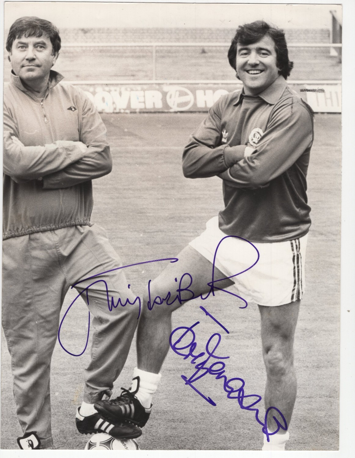 Comedian Jimmy Tarbuck & Footballer Terry Venables Signed Photo / Autograph