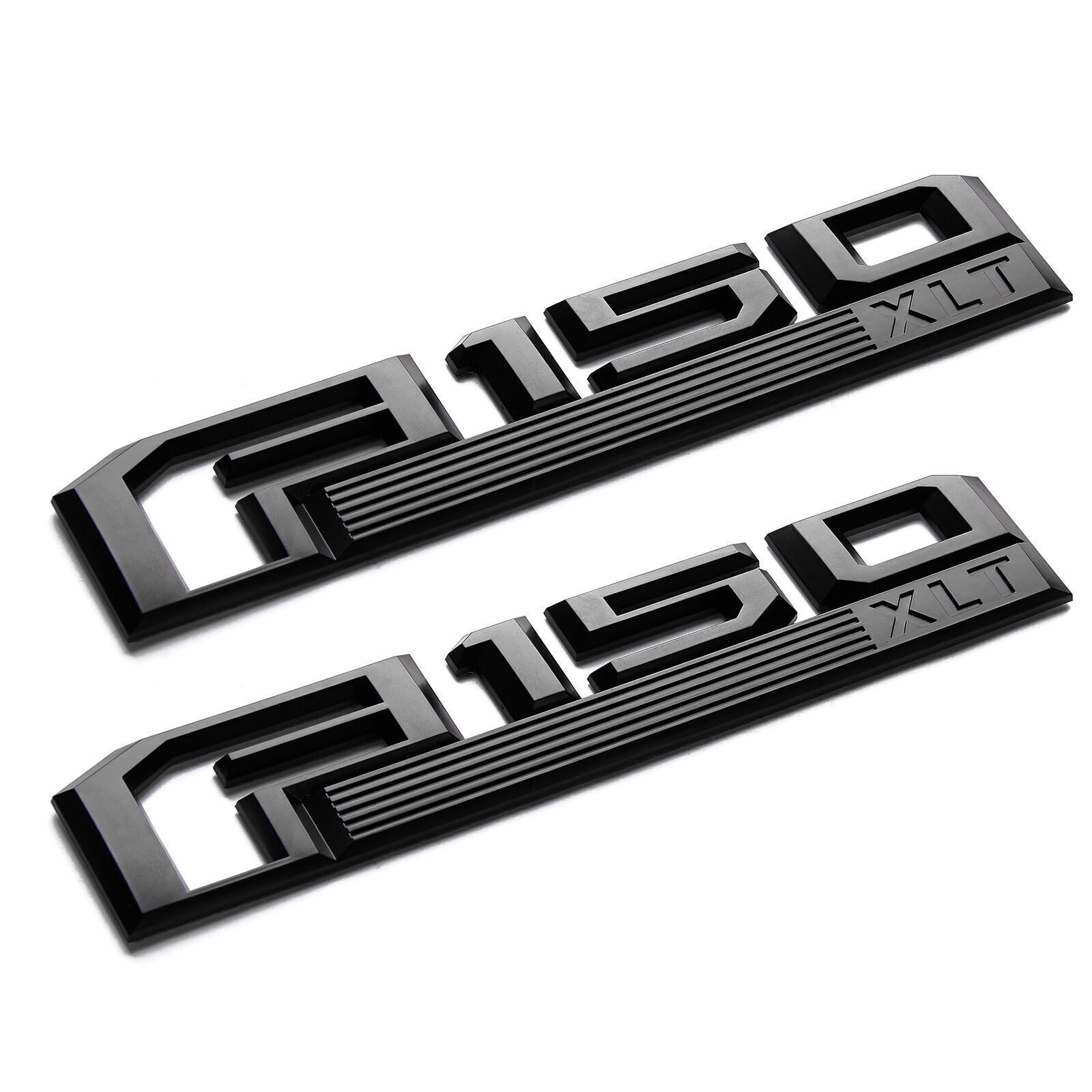 2PCS Fender Side Emblem Fit For F150 XLT Emblem Matte Black 15-20 Truck Badge US