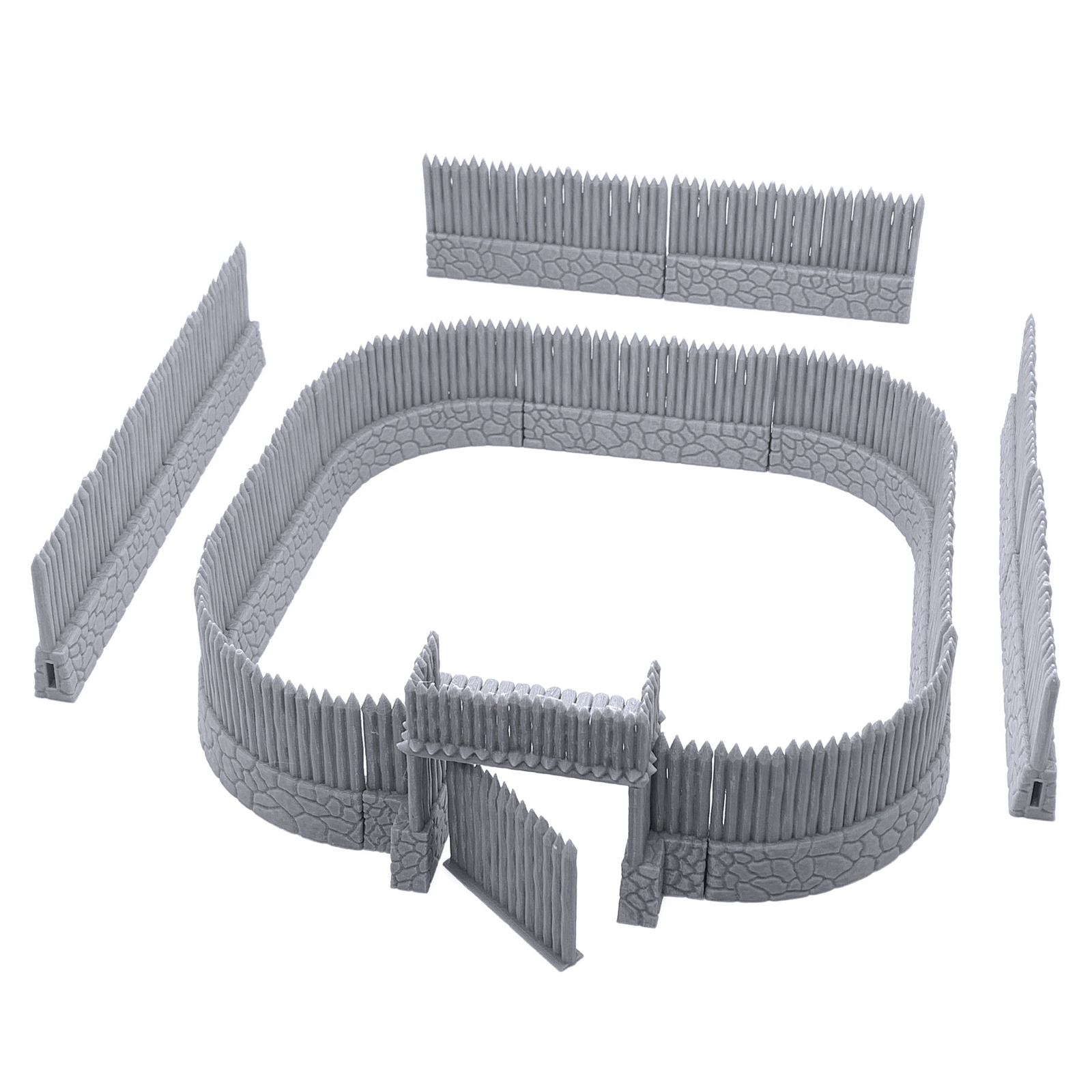 Viking Stockade by Terrain4Print, 3D Printed RPG Scenery Wargame 28mm Miniature